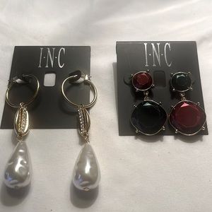 Set of Two INC earrings